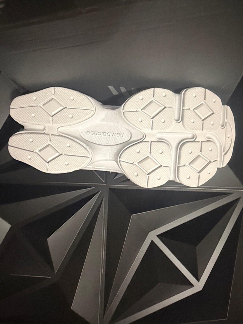 New Balance Women's White Chunky Mesh & Leather Sneaker - Picture 4 of 7